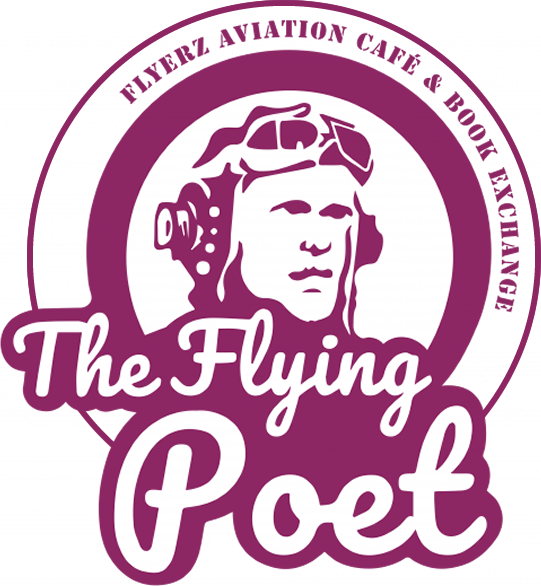 the flying poet logo in pink