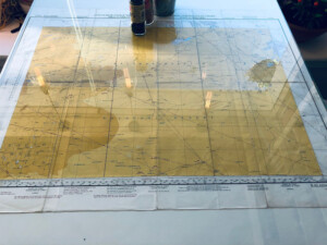 aviation maps on a table